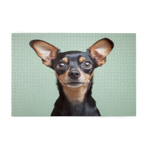 Puzzle Hund Puzzle 1000 Teile, Holzpuzzle Erwachsene Tier 75x50cm Jigsaw Groß, Geschicklichkeitsspiel für die Ganze Familie Erholung und Entspannung, DIY Farbe Jigsaw Geschenke für Home Decor p-417 von Yuammgxi