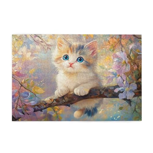 Puzzle Katze Puzzle 1000 Teile, Holzpuzzle Erwachsene Baum 75x50cm Jigsaw Groß, Geschicklichkeitsspiel für die Ganze Familie Erholung und Entspannung, DIY Jigsaw Geschenke für Home Decor p-755 Puzzle Katze Puzzle 1000 Teile, Holzpuzzle Erwachsene Baum 75x50cm Jigsaw Groß, Geschicklichkeitsspiel für die Ganze Familie Erholung und Entspannung, DIY Jigsaw Geschenke für Home Decor p-755 von Yuammgxi