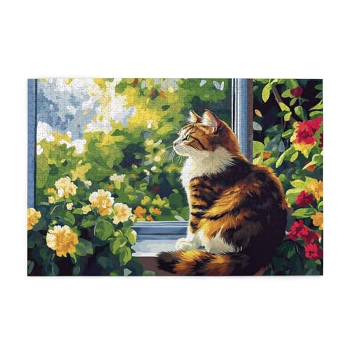 Puzzle Katze Puzzle 1000 Teile, Holzpuzzle Erwachsene Blume 75x50cm Jigsaw Groß, Geschicklichkeitsspiel für die Ganze Familie Erholung und Entspannung, DIY Jigsaw Geschenke für Home Decor p-865 Puzzle Katze Puzzle 1000 Teile, Holzpuzzle Erwachsene Blume 75x50cm Jigsaw Groß, Geschicklichkeitsspiel für die Ganze Familie Erholung und Entspannung, DIY Jigsaw Geschenke für Home Decor p-865 von Yuammgxi