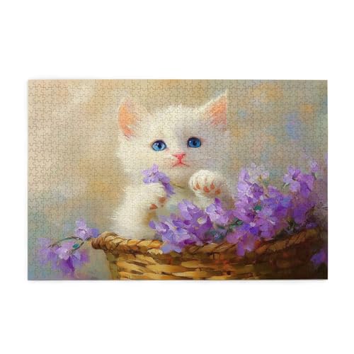 Puzzle Katze Puzzle 1000 Teile, Holzpuzzle Erwachsene Blumenkorb 75x50cm Jigsaw Groß, Geschicklichkeitsspiel für die Ganze Familie Erholung und Entspannung, DIY Jigsaw Geschenke für Home Decor p-1553 Puzzle Katze Puzzle 1000 Teile, Holzpuzzle Erwachsene Blumenkorb 75x50cm Jigsaw Groß, Geschicklichkeitsspiel für die Ganze Familie Erholung und Entspannung, DIY Jigsaw Geschenke für Home Decor p-1553 von Yuammgxi