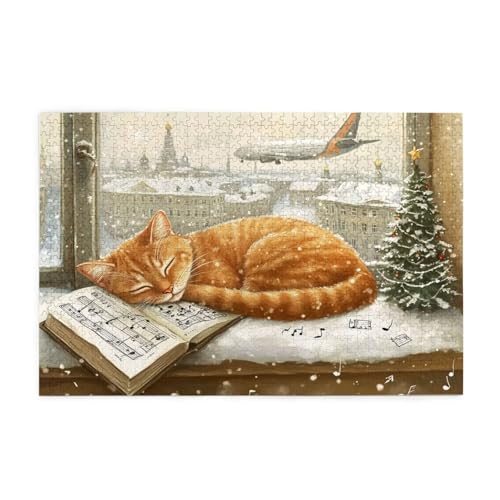 Puzzle Katze Puzzle 1000 Teile, Holzpuzzle Erwachsene Weihnachtsbaum 75x50cm Jigsaw Groß, Geschicklichkeitsspiel für die Ganze Familie Erholung und Entspannung, Jigsaw Geschenke für Home Decor p-1694 Puzzle Katze Puzzle 1000 Teile, Holzpuzzle Erwachsene Weihnachtsbaum 75x50cm Jigsaw Groß, Geschicklichkeitsspiel für die Ganze Familie Erholung und Entspannung, Jigsaw Geschenke für Home Decor p-1694 von Yuammgxi
