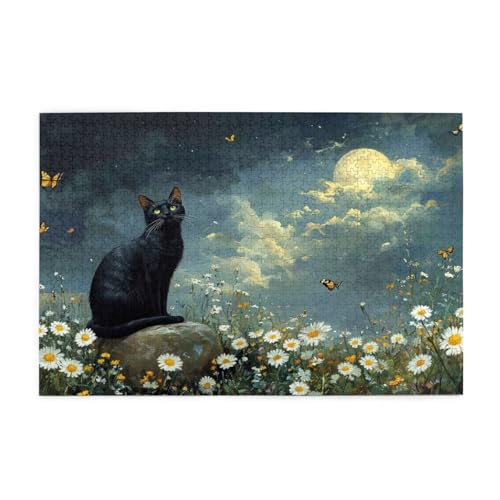 Puzzle Katze Puzzle 1000 Teile, Holzpuzzle Erwachsene Wilde Blumen 75x50cm Jigsaw Groß, Geschicklichkeitsspiel für die Ganze Familie Erholung und Entspannung, DIY Jigsaw Geschenke für Home Decor p-245 Puzzle Katze Puzzle 1000 Teile, Holzpuzzle Erwachsene Wilde Blumen 75x50cm Jigsaw Groß, Geschicklichkeitsspiel für die Ganze Familie Erholung und Entspannung, DIY Jigsaw Geschenke für Home Decor p-245 von Yuammgxi