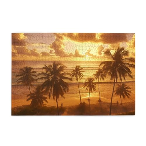 Puzzle Landschaft Puzzle 1000 Teile, Holzpuzzle Erwachsene Dämmerung 75x50cm Jigsaw Groß, Geschicklichkeitsspiel für die Ganze Familie Erholung und Entspannung, Jigsaw Geschenke für Home Decor p-990 von Yuammgxi