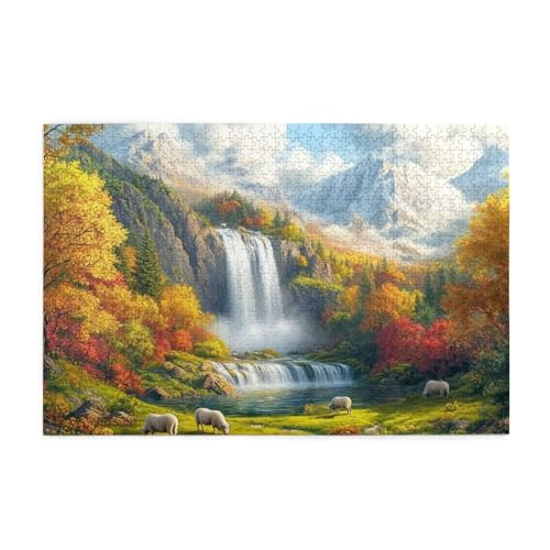 Puzzle Landschaft Puzzle 1000 Teile, Holzpuzzle Erwachsene Fallen 75x50cm Jigsaw Groß, Geschicklichkeitsspiel für die Ganze Familie Erholung und Entspannung, DIY Jigsaw Geschenke für Home Decor p-517 Puzzle Landschaft Puzzle 1000 Teile, Holzpuzzle Erwachsene Fallen 75x50cm Jigsaw Groß, Geschicklichkeitsspiel für die Ganze Familie Erholung und Entspannung, DIY Jigsaw Geschenke für Home Decor p-517 von Yuammgxi