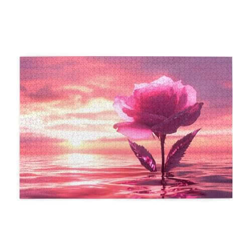 Puzzle Meer Puzzle 1000 Teile, Holzpuzzle Erwachsene Blume 75x50cm Jigsaw Groß, Geschicklichkeitsspiel für die Ganze Familie Erholung und Entspannung, DIY Jigsaw Geschenke für Home Decor p-401 von Yuammgxi