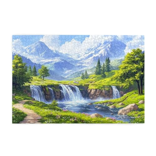 Puzzle Natur Puzzle 1000 Teile, Holzpuzzle Erwachsene Landschaft 75x50cm Jigsaw Groß, Geschicklichkeitsspiel für die Ganze Familie Erholung und Entspannung, DIY Jigsaw Geschenke für Home Decor p-521 von Yuammgxi