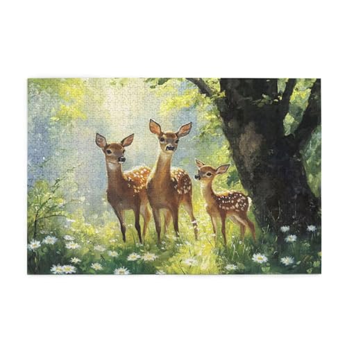 Puzzle REH Puzzle 1000 Teile, Holzpuzzle Erwachsene Tier 75x50cm Jigsaw Groß, Geschicklichkeitsspiel für die Ganze Familie Erholung und Entspannung, DIY Farbe Jigsaw Geschenke für Home Decor p-2007 Puzzle REH Puzzle 1000 Teile, Holzpuzzle Erwachsene Tier 75x50cm Jigsaw Groß, Geschicklichkeitsspiel für die Ganze Familie Erholung und Entspannung, DIY Farbe Jigsaw Geschenke für Home Decor p-2007 von Yuammgxi