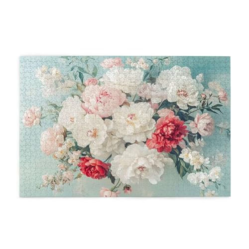 Puzzle Retro Puzzle 1000 Teile, Holzpuzzle Erwachsene Pfingstrosenblumen 75x50cm Jigsaw Groß, Geschicklichkeitsspiel für Ganze Familie Erholung und Entspannung, Jigsaw Geschenke für Home Decor p-915 Puzzle Retro Puzzle 1000 Teile, Holzpuzzle Erwachsene Pfingstrosenblumen 75x50cm Jigsaw Groß, Geschicklichkeitsspiel für Ganze Familie Erholung und Entspannung, Jigsaw Geschenke für Home Decor p-915 von Yuammgxi