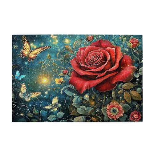 Puzzle Rose Puzzle 1000 Teile, Holzpuzzle Erwachsene Anlage 75x50cm Jigsaw Groß, Geschicklichkeitsspiel für die Ganze Familie Erholung und Entspannung, DIY Jigsaw Geschenke für Home Decor p-1254 Puzzle Rose Puzzle 1000 Teile, Holzpuzzle Erwachsene Anlage 75x50cm Jigsaw Groß, Geschicklichkeitsspiel für die Ganze Familie Erholung und Entspannung, DIY Jigsaw Geschenke für Home Decor p-1254 von Yuammgxi