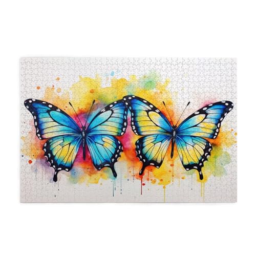 Puzzle Schmetterling Puzzle 1000 Teile, Holzpuzzle Erwachsene Tier 75x50cm Jigsaw Groß, Geschicklichkeitsspiel für die Ganze Familie Erholung und Entspannung, Jigsaw Geschenke für Home Decor p-1828 von Yuammgxi