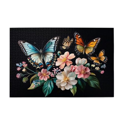 Puzzle Schmetterling Puzzle 1000 Teile, Holzpuzzle Erwachsene Wilde Blumen 75x50cm Jigsaw Groß, Geschicklichkeitsspiel für die Ganze Familie Entspannung, Jigsaw Geschenke für Home Decor p-1271 Puzzle Schmetterling Puzzle 1000 Teile, Holzpuzzle Erwachsene Wilde Blumen 75x50cm Jigsaw Groß, Geschicklichkeitsspiel für die Ganze Familie Entspannung, Jigsaw Geschenke für Home Decor p-1271 von Yuammgxi