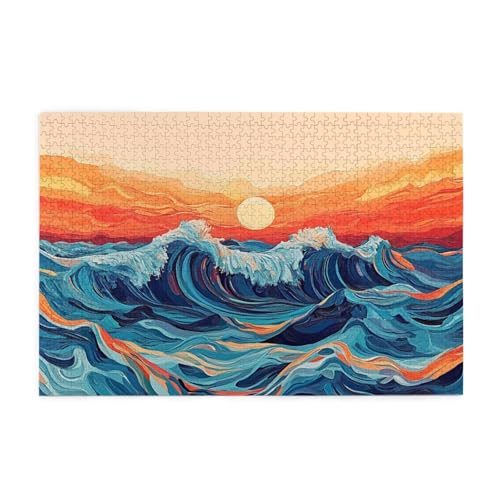 Puzzle Sonnenuntergang Puzzle 1000 Teile, Holzpuzzle Erwachsene Meereswellen 75x50cm Jigsaw Groß, Geschicklichkeitsspiel für die Ganze Familie Entspannung, Jigsaw Geschenke für Home Decor p-923 Puzzle Sonnenuntergang Puzzle 1000 Teile, Holzpuzzle Erwachsene Meereswellen 75x50cm Jigsaw Groß, Geschicklichkeitsspiel für die Ganze Familie Entspannung, Jigsaw Geschenke für Home Decor p-923 von Yuammgxi