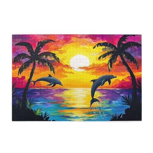 Puzzle Tier Puzzle 1000 Teile, Holzpuzzle Erwachsene Delphin 75x50cm Jigsaw Groß, Geschicklichkeitsspiel für die Ganze Familie Erholung und Entspannung, DIY Jigsaw Geschenke für Home Decor p-1958 Puzzle Tier Puzzle 1000 Teile, Holzpuzzle Erwachsene Delphin 75x50cm Jigsaw Groß, Geschicklichkeitsspiel für die Ganze Familie Erholung und Entspannung, DIY Jigsaw Geschenke für Home Decor p-1958 von Yuammgxi