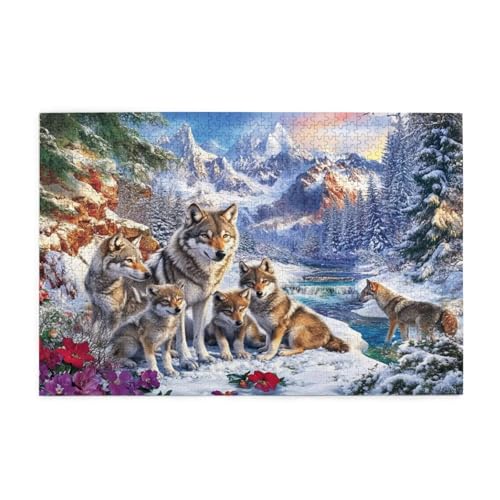 Puzzle Wolf Puzzle 1000 Teile, Holzpuzzle Erwachsene Tier 75x50cm Jigsaw Groß, Geschicklichkeitsspiel für die Ganze Familie Erholung und Entspannung, DIY Farbe Jigsaw Geschenke für Home Decor p-962 Puzzle Wolf Puzzle 1000 Teile, Holzpuzzle Erwachsene Tier 75x50cm Jigsaw Groß, Geschicklichkeitsspiel für die Ganze Familie Erholung und Entspannung, DIY Farbe Jigsaw Geschenke für Home Decor p-962 von Yuammgxi