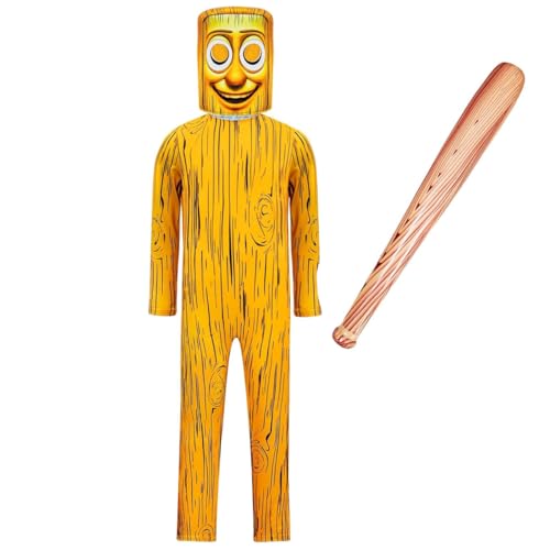 Kinder Italian Brainrot Cosplay Kostüm Tung Tung Tung Sahur Overall mit Maske, Aufblasbarer Keule für Halloween, Karneval & Party Jungen Mädchen Outfit Set 2# + Maske + Aufblasbarer Stock 110 Kinder Italian Brainrot Cosplay Kostüm Tung Tung Tung Sahur Overall mit Maske, Aufblasbarer Keule für Halloween, Karneval & Party Jungen Mädchen Outfit Set 2# + Maske + Aufblasbarer Stock 110 von YuanDiann