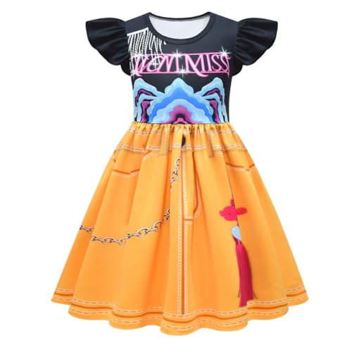 YuanDiann Huntrix Cosplay Kostüm Kleid Kinder Charakter Verkleidung Uniform Outfit mit Zubehör (Maske/Perücke/Tasche) für Halloween, Karneval, Anime Party, Mädchen Anzug Set​ 2# + Maske 140 von YuanDiann
