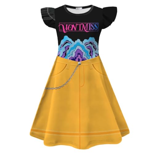 YuanDiann Huntrix Kinder Cosplay Kostüm Kleid – Rollenspielkleid Outfit mit Zubehör (Maske/Perücke/Tasche) für Halloween, Karneval, Anime Party, Mädchen Anzug Set​ 3# + Maske 130 von YuanDiann
