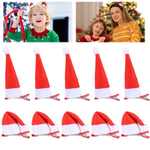 Yuanchu 10 Stück Mini Weihnachtsmütze Haarklammern,2 Stile Weihnachten Haarspangen Santa Hut Haarschmuck Rot Weihnachts Haarclips Weihnachten Dekoration für Mädchen Damen Yuanchu 10 Stück Mini Weihnachtsmütze Haarklammern,2 Stile Weihnachten Haarspangen Santa Hut Haarschmuck Rot Weihnachts Haarclips Weihnachten Dekoration für Mädchen Damen von Yuanchu