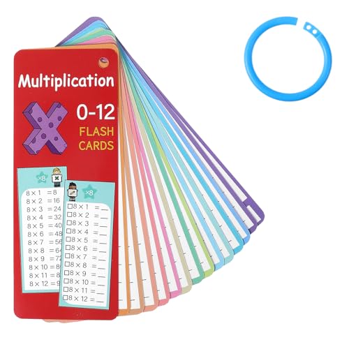 Yuanchu 14 Stück Multiplikationsspiel 0–12, Mathe-Lernkarten mit Einmaleins Multiplikationstabelle Lernkarten für die 1. bis 3. Klasse Multiplikationsspiel Mathe-Lernhilfen von Yuanchu