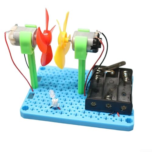 Yuanpgky Pädagogisches Windturbinen-Set für Kinder, DIY Erneuerbare Energien Generator Montage Set mit lichtemittierender Ladefunktion, hands-on STEM Lernen (kein Dimmen) von Yuanpgky