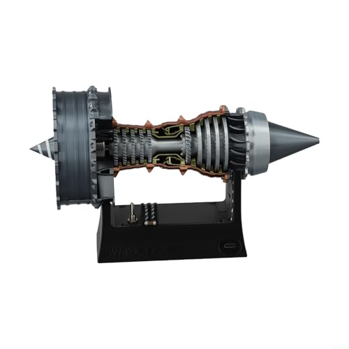 Yuanpgky Turbofan-Motormodell, einstellbare Geschwindigkeit, Turbojet-Motor-Modell, mit detailliertem Design für Lernspaß Yuanpgky Turbofan-Motormodell, einstellbare Geschwindigkeit, Turbojet-Motor-Modell, mit detailliertem Design für Lernspaß von Yuanpgky