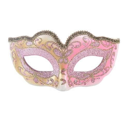 Yudiega Maskerade Maske für Frauen, Venezianische Masken Rosa Halloween Karneval Party Abend Abschlussball Ballmaske Geeignet für, Einheitsgröße von Yudiega