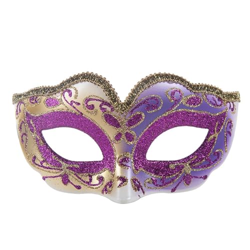 Yudiega Maskerade Maske für Frauen, Venezianische Masken Rosa Halloween Karneval Party Abend Abschlussball Ballmaske Geeignet für, Violett, Einheitsgröße von Yudiega