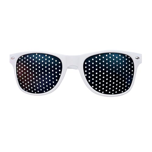 Rasterbrille Antspannung,Weiß Lochbrille Augentrainer,Pinhole Glasses,Rasterbrille Augentraining,Lochbrille für Augentraining Original,lochbrille für Augentraining,Augentraining Brille Korrekturbrille von YueJieSelected