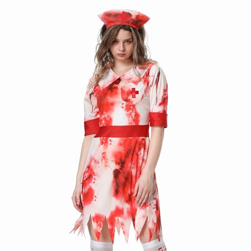 YueYue Kostüm für Frauen, Erwachsene, Cosplay-Kleid, Kostüm, Brautkostüm, Mini- Candy Kostüm Damen (C-White, L) von YueYue