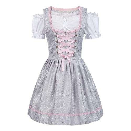 YueYue Oktoberfest Kostüme Damen Bayerisches Kostüm Oktoberfest Outfits Damen Deutsches Kleid Kaneki-Cosplay-Kostüm (XXL) von YueYue