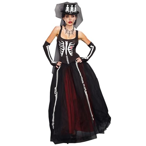 YueYue Skelettbraut Kostüm für Damen, Halloween, Cosplay Shinsou Cosplay Heldenkostüm (M) von YueYue