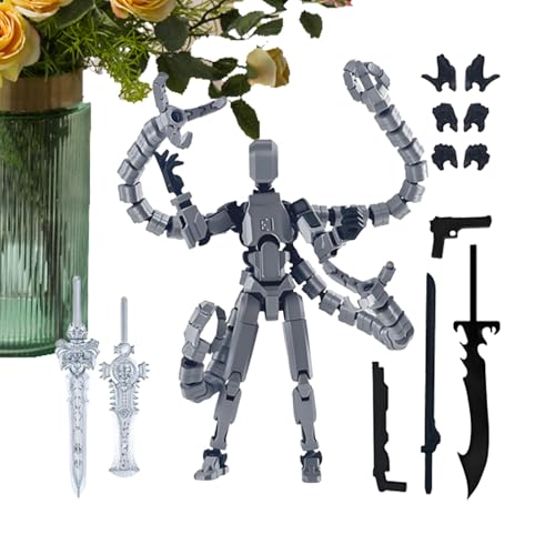 Yuecjian 3D Gedruckte Figur | Deko Figur Spielzeug Für Schreibtisch | Mehrgelenkiges Deko Modell Für Kinder Erwachsene Sammler Vitrinenschrank von Yuecjian
