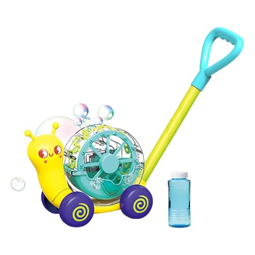 Yuecjian Elektronische Seifenblasenmaschine | Schiebespielzeug für Kleinkinder,Gartenblasenmacher, Schneckenform, Kindergeburtstagsgeschenke, Outdoor-Aktivitätswanderer von Yuecjian