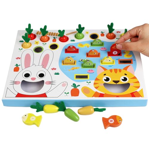 Yuecjian Karotten Ernte Angelspiel,Holz Magnetisches Angelspiel Karotten Pflücken Spielzeug - Sinnes Puzzle zum Farbensortieren für Vorschulkinder als Geschenkfüller für Geburtstage und Yuecjian Karotten Ernte Angelspiel,Holz Magnetisches Angelspiel Karotten Pflücken Spielzeug - Sinnes Puzzle zum Farbensortieren für Vorschulkinder als Geschenkfüller für Geburtstage und von Yuecjian