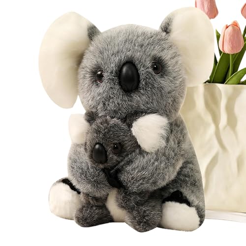 Yuecjian Koala Plüschtier | Mama Hält Kleine Koala Kuschelfreunde | Weiches Süßes Dekoratives Kuscheltier Für Kinder Erwachsene Mädchen Geburtstagsgeschenk Zimmerdeko von Yuecjian