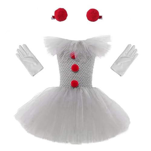 Yuecjian Mädchen Clown Kostüm | Verstellbares Kinder Clown Tutu Für Cosplay - Halloween Cosplay Kostüme Zubehör für Geburtstagsfeiern und Maskerade und Schule Yuecjian Mädchen Clown Kostüm | Verstellbares Kinder Clown Tutu Für Cosplay - Halloween Cosplay Kostüme Zubehör für Geburtstagsfeiern und Maskerade und Schule von Yuecjian