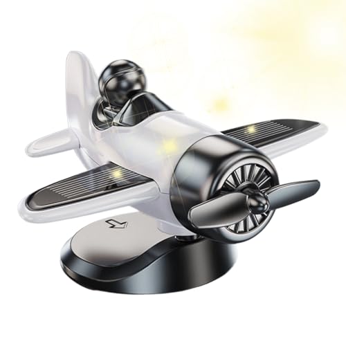 Yuecjian Rotierendes Solarflugzeug Armaturenbrett Ornament, Flugzeug Modellautos Armaturenbrett Dekorationen, Heimdekorationen für Reisen Männer Frauen Geburtstag Täglich Weihnachten von Yuecjian