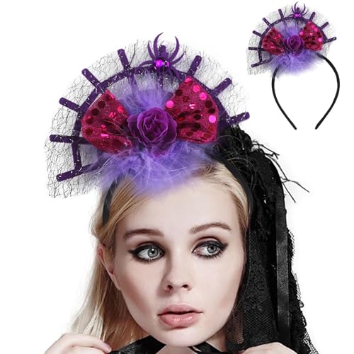 Yuecjian Spinnen-Haarband, Spinnen-Haarband,Festival-Kopfschmuck, glänzender, kreativer Haarreifen - Bequeme, leichte Kostüm-Kopfbedeckung für Damen und Mädchen Yuecjian Spinnen-Haarband, Spinnen-Haarband,Festival-Kopfschmuck, glänzender, kreativer Haarreifen - Bequeme, leichte Kostüm-Kopfbedeckung für Damen und Mädchen von Yuecjian