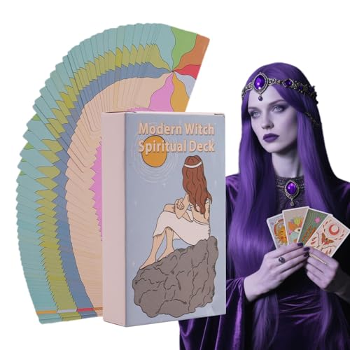 Yuecjian Tarotkarten - Sammelkarten Zur Wahrsagung Und Zukunftsdeutung - 60 Stück Orakelspiel Für Erwachsene Partys Feiertage Wahrsagen von Yuecjian