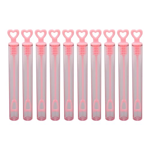 Rosa herzförmige Blasenstäbe 10pcs für Hochzeitsfeier Geschenke Valentiner Poolpartys von Yuecoom