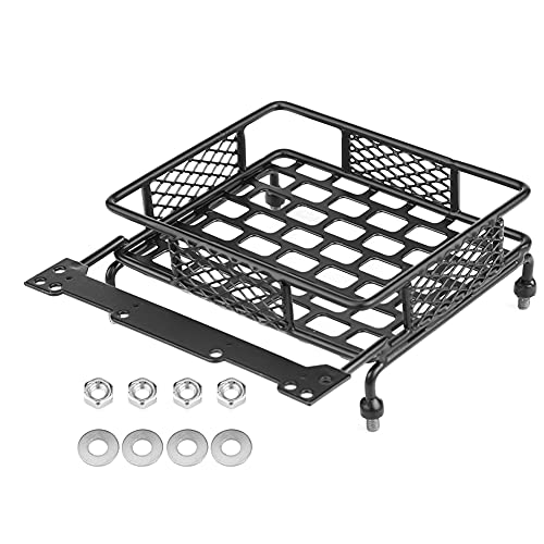 Yuecoom RC-Auto-Dachträger, groß/mittel/klein, Stahl, Modellfahrzeug, Gepäckträger, Dachträger für Tamiya CC01 / CR01 / D90 / SCX10 1/10 1/8 RC Crawler Auto (12,00 x 11,00 x 4,00) von Yuecoom