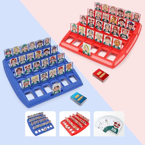 Yuecoom Wer ist es Kompakt,Portables Ratespiel für 2 Spieler,sicheres interaktives pädagogisches Brettspiel,Lustiges Ratespiel,Wer ist es Lustiges Brettspiel Family Erraten Spiele von Yuecoom
