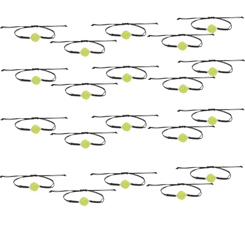 Yuelulala Charm-Armbänder für Sportpartys, inspirierende Sportkugel-Armbänder, verstellbarer Schmuck, Partygeschenke (A158–20), 20 Stück von Yuelulala