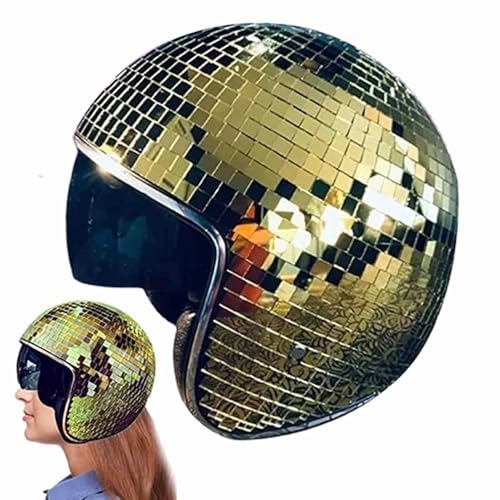 Discokugel Hüte - Diskokugel-Helm | Glitzer Spiegel Glas Discokugel Hut Helm | Disco-Spiegel-Glitzerball-Helme Mit Einziehbarem Visier | Für Frauen Und Männer DJ Club Bühne Bar Hochzeit Discokugel Hüte - Diskokugel-Helm | Glitzer Spiegel Glas Discokugel Hut Helm | Disco-Spiegel-Glitzerball-Helme Mit Einziehbarem Visier | Für Frauen Und Männer DJ Club Bühne Bar Hochzeit von Yuemeuy