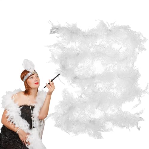 Federboa, Mehrfarbige Künstliche Federboa, Feather Boas Dekorieren Kostümzubehör, 2 Meter Lange Federboa Für Frauen, Kostüme Für Junggesellinnenabschiede, Karneval, Mottoparty von Yuemeuy