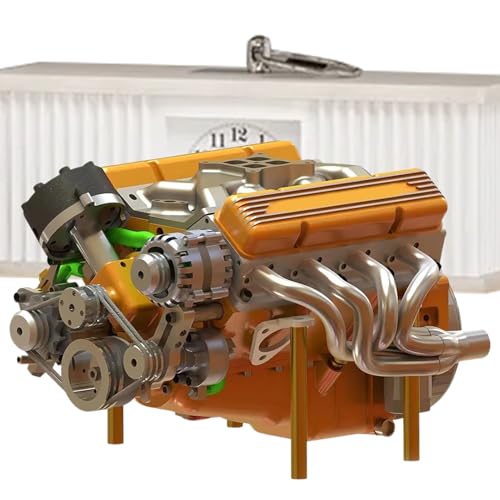 Yuemeuy V8 Motorenmodell, Metallmodellbausatz, Originelles Spielzeug Lernspielzeug Geschenkideen Für Söhne Teens Männer Familie Freunde Jugendliche Mädchen Und Töchter von Yuemeuy