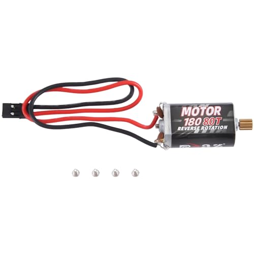 Yuemsh 180 gebürsteter Motor mit Ritzel aus Edelstahl für Upgrade 1/18 RC Crawler TRX4M, Ersatzteile 80T von Yuemsh