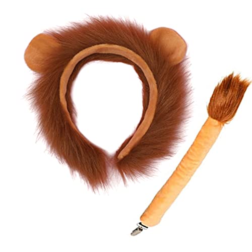 Yuemuop 1 Stück Haarreifen Löwe, Verkleidungsset Löwe, Verkleidungsset Katze, Löwe Ohren Stirnband und Schweif für Kinder, Cosplay, Partyzubehör, 19 X 18 cm Yuemuop 1 Stück Haarreifen Löwe, Verkleidungsset Löwe, Verkleidungsset Katze, Löwe Ohren Stirnband und Schweif für Kinder, Cosplay, Partyzubehör, 19 X 18 cm von Yuemuop