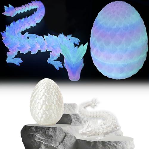 Yueser Drachenei, Leuchtend Regenbogenfarbe 3D Gedrucktes Drachenei mit Drache Dragon Egg 3D Drachen Ei Drache Im Ei Dracheneier Drache mit Ei Drachen Figuren Beweglicher Drach Abnehmbare Eierschale Yueser Drachenei, Leuchtend Regenbogenfarbe 3D Gedrucktes Drachenei mit Drache Dragon Egg 3D Drachen Ei Drache Im Ei Dracheneier Drache mit Ei Drachen Figuren Beweglicher Drach Abnehmbare Eierschale von Yueser