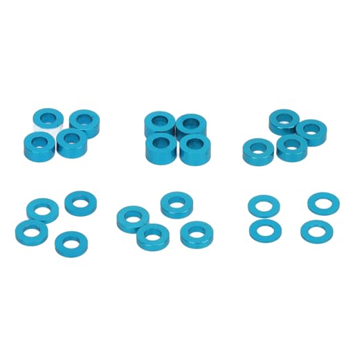 24-teiliges RC-Kugellager-Set, blaue Dichtungen für 53539 TT02 TT01 XV01 XV02, 0,2 Zoll Außendurchmesser, 0,1 Zoll Innendurchmesser, 6 Dickenoptionen von Yuezhongoo
